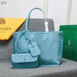 Replica Handbag Store Goyard Classic Chevron St. Louis PM Totes Sky-Blue Bags