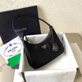 Prada Replica Handbag Store Zip Women's Hobo Black/Rose Bags Leather Handle