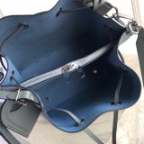 Fake M55906 Louis Vuitton Muria Mahina Leather Vert Lagon Bag