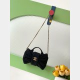 7 Star Mini Bow Velvet-effect Nylon Shopping AS5849 Bag