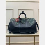 Replicas Shop Louis Vuitton 2022 Keepall Bandoulière 50 Other Leathers M45975 Blue