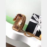 Inspired Best AS4561 Cruise 2024/25 Flap Sequins Gold-Tone Bag