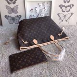 Best Louis Vuitton Replica Handbag Store Neverfull Monogram MM  APRICOT M50366 Bag