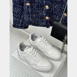 CELINE HOMME Suede-Trimmed Leather Sneakers