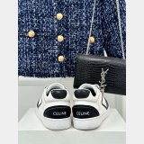 CELINE HOMME Suede-Trimmed Leather Sneakers