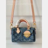 Nano Speedy Louis Vuitton Replicas M82950 Monogram Denim Bag