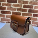 Gucci 1:1 Replica Designer GG Supreme 602204 1955 Horsebit Shoulder Bag