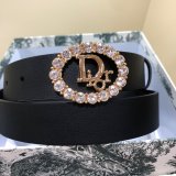 Replica Handbag Store Christian Dior AAA Belts 30mm Black Replica