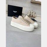 Prada Lace-up Fabric Sneakers