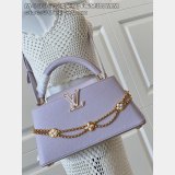 Louis Vuitton The Capucines Light Purple Pearl Flower M48865 Bag