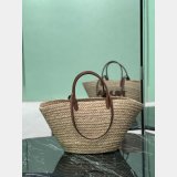 Top Raffia Prada Basket Tote 1BG470