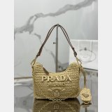 Replica Handbag Store Fashion Best Prada Hobo raffia handbag