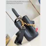 Louis Vuitton Capucines MM Replica Handbag Store M48865 Black Cherry Chain Bag