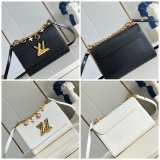 Louis Vuitton 1:1 Mirror M11723 Twist Copy Epi Black/White Bags