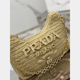 Replica Handbag Store Fashion Best Prada Hobo raffia handbag