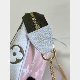 Louis Vuitton Designer Replica Mini Pochette M81284 Khaki/Beige/Cream Accessoires