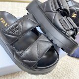 Prada Padded Nappa Leather Sandals