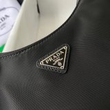 Prada Replica Handbag Store Zip Women's Hobo Black/Rose Bags Leather Handle