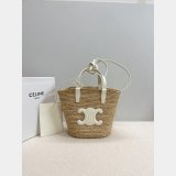 Top Celine TEEN 115802 Hand-woven Raffia Bag