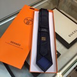 Hermes Replica Mens Silk Tie Geometric Pattern