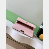 AAA+ AP3238 Flap Phone Holder With Chain Grained Shiny Bag
