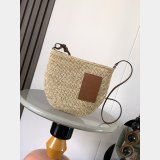 LOEWE Slit Pochette Raffia Bag