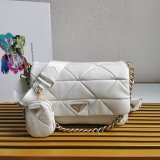 Replica Handbag Store Prada Fake System nappa leather patchwork bag online