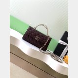 AAA+ AP3238 Flap Phone Holder With Chain Grained Shiny Bag