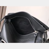 Small Loewe Puzzle Biker Bag In Shiny Calfskin