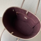 Louis Vuitton M45686 Knockoff Neverfull MM Monogram Empreinte Leather Tourterelle Gray