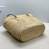 7 Star CELINE TRIOMPHE Hand-woven Raffia Bag