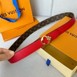 Designer LOUIS VUITTON Women Flowergram Belt 30MM