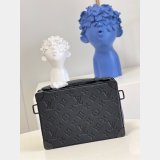 Louis Vuitton Luxury M59163 Black Handle Soft Trunk Taurillon Monogram Men Bags