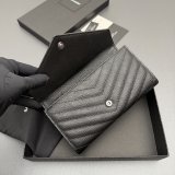 CASSANDRE MATELASSe LARGE FLAP WALLET IN GRAIN LEATHER