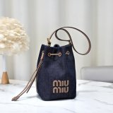 7 Star MiuMIU New Canvas Bucket 5BE089 Bag