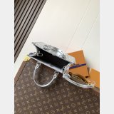 Louis Vuitton On The Go Tote Bag Silver Metallic M26373 Bag