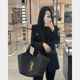 Saint Laurent Icare In Quilted Nappa Tote 858191 Black Bag
