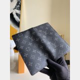 M61697/N62665/M66540 Brazza Wallet Monogram Eclipse Damier Graphite LV Replica