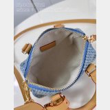 Louis Vuitton Inspired N40682 Nano Speedy Damier Denim 3D Blue Denim