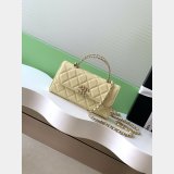AAA+ AP3238 Flap Phone Holder With Chain Grained Shiny Bag