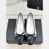 Replica Handbag Store CC Ballet Tweed Leather Flats