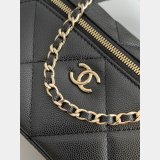 Best AP4936 Grained Shiny Calfskin Vanity Bag