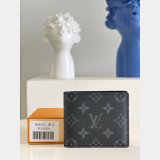 Louis Vuitton Men Replica M64002 Slender Wallet Monogram Eclipse Canvas