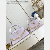 Louis Vuitton The Capucines Light Purple Pearl Flower M48865 Bag