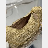 Replica Handbag Store Fashion Best Prada Hobo raffia handbag