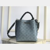 Fake M55906 Louis Vuitton Muria Mahina Leather Vert Lagon Bag