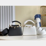 Designer Louis Vuitton Replica Black/White Capucines Mini Capucines M56669 Handbags