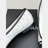 Replica Handbag Store CC Ballet Tweed Leather Flats