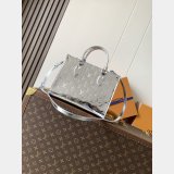 Louis Vuitton On The Go Tote Bag Silver Metallic M26373 Bag