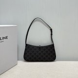 Top Celine Tina Shoulder Bag in Triomphe Canvas 123052